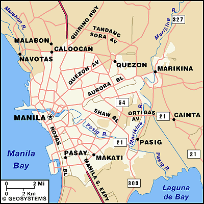 Karte Manila
Map of Manila